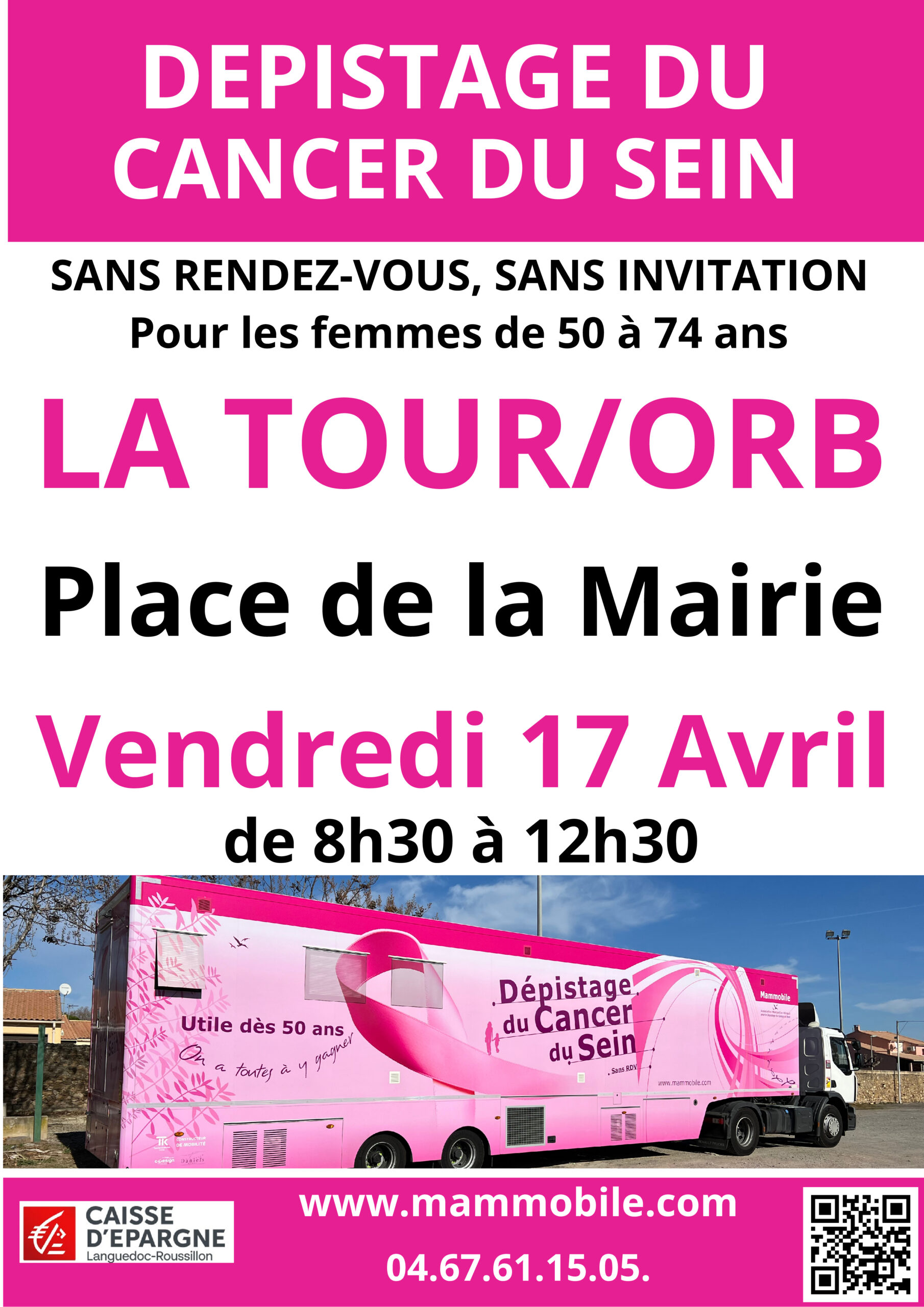 Dépistage Cancer du Sein: la MammoMobile se déplace dans votre commune